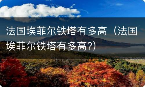 法国埃菲尔铁塔有多高（法国埃菲尔铁塔有多高?）