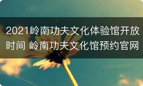 2021岭南功夫文化体验馆开放时间 岭南功夫文化馆预约官网