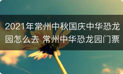 2021年常州中秋国庆中华恐龙园怎么去 常州中华恐龙园门票优惠政策