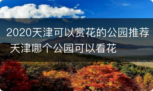 2020天津可以赏花的公园推荐 天津哪个公园可以看花