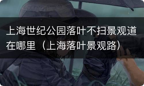 上海世纪公园落叶不扫景观道在哪里（上海落叶景观路）