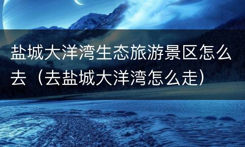 盐城大洋湾生态旅游景区怎么去（去盐城大洋湾怎么走）