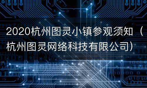 2020杭州图灵小镇参观须知（杭州图灵网络科技有限公司）
