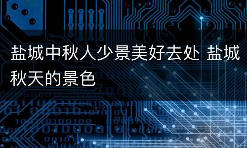 盐城中秋人少景美好去处 盐城秋天的景色