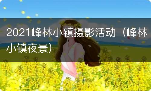 2021峰林小镇摄影活动（峰林小镇夜景）