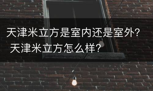 天津米立方是室内还是室外？ 天津米立方怎么样?