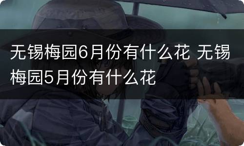 无锡梅园6月份有什么花 无锡梅园5月份有什么花
