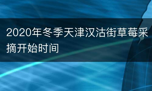 2020年冬季天津汉沽街草莓采摘开始时间