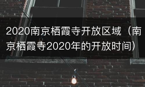 2020南京栖霞寺开放区域（南京栖霞寺2020年的开放时间）