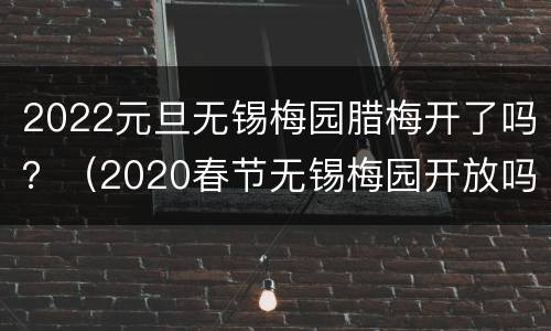 2022元旦无锡梅园腊梅开了吗？（2020春节无锡梅园开放吗）