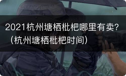 2021杭州塘栖枇杷哪里有卖？（杭州塘栖枇杷时间）
