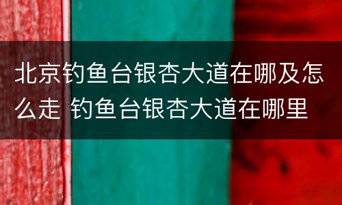 北京钓鱼台银杏大道在哪及怎么走 钓鱼台银杏大道在哪里