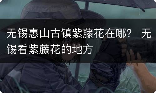 无锡惠山古镇紫藤花在哪？ 无锡看紫藤花的地方