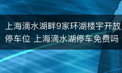 上海滴水湖畔9家环湖楼宇开放停车位 上海滴水湖停车免费吗