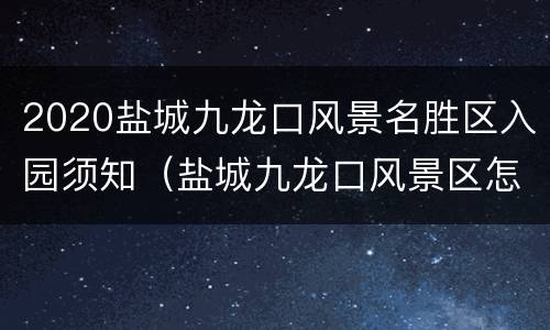 2020盐城九龙口风景名胜区入园须知（盐城九龙口风景区怎么样）