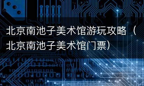 北京南池子美术馆游玩攻略（北京南池子美术馆门票）