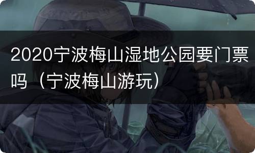 2020宁波梅山湿地公园要门票吗（宁波梅山游玩）