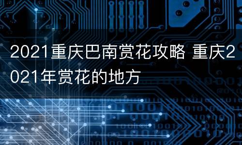 2021重庆巴南赏花攻略 重庆2021年赏花的地方