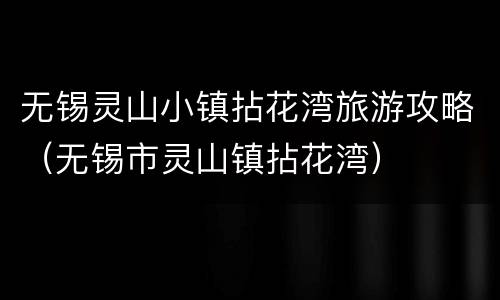 无锡灵山小镇拈花湾旅游攻略（无锡市灵山镇拈花湾）