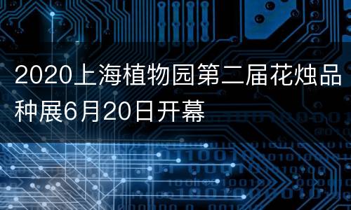 2020上海植物园第二届花烛品种展6月20日开幕