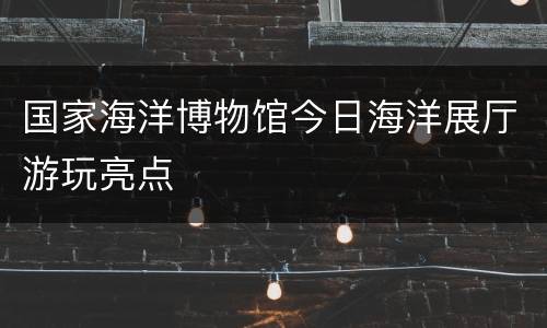 国家海洋博物馆今日海洋展厅游玩亮点