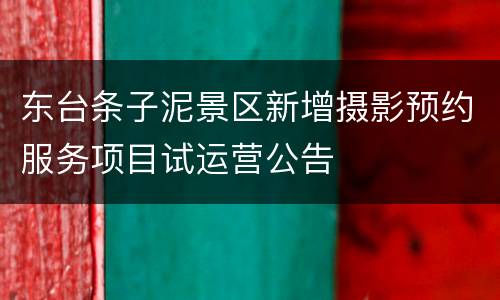 东台条子泥景区新增摄影预约服务项目试运营公告
