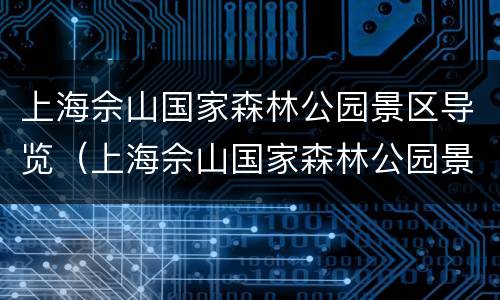 上海佘山国家森林公园景区导览（上海佘山国家森林公园景区导览图片）