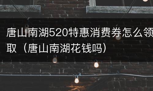 唐山南湖520特惠消费券怎么领取（唐山南湖花钱吗）