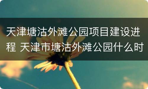 天津塘沽外滩公园项目建设进程 天津市塘沽外滩公园什么时间建设好