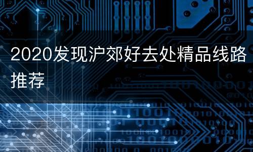 2020发现沪郊好去处精品线路推荐
