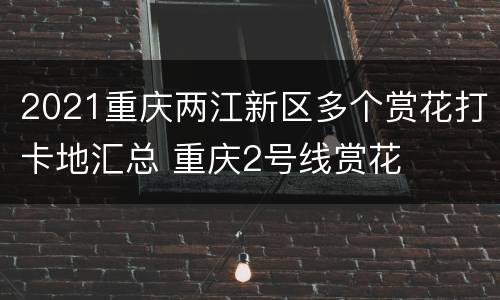 2021重庆两江新区多个赏花打卡地汇总 重庆2号线赏花