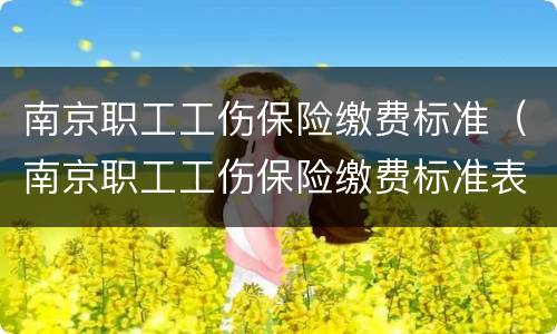 南京职工工伤保险缴费标准（南京职工工伤保险缴费标准表）