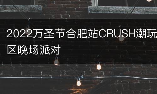 2022万圣节合肥站CRUSH潮玩社区晚场派对