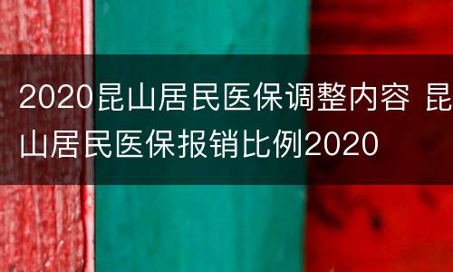 2020昆山居民医保调整内容 昆山居民医保报销比例2020