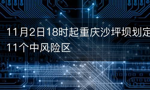 11月2日18时起重庆沙坪坝划定11个中风险区