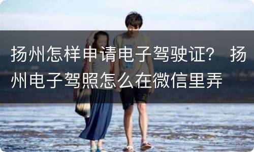 扬州怎样申请电子驾驶证？ 扬州电子驾照怎么在微信里弄