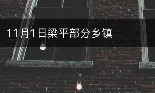 11月1日梁平部分乡镇