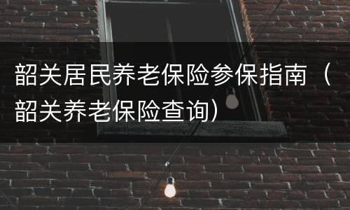 韶关居民养老保险参保指南（韶关养老保险查询）