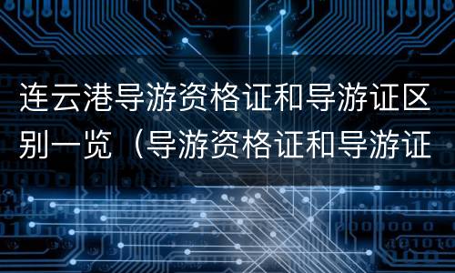 连云港导游资格证和导游证区别一览（导游资格证和导游证有什么区别和联系）