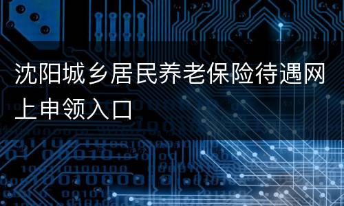 沈阳城乡居民养老保险待遇网上申领入口