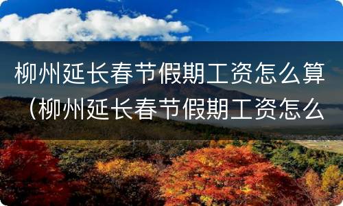 柳州延长春节假期工资怎么算（柳州延长春节假期工资怎么算的）
