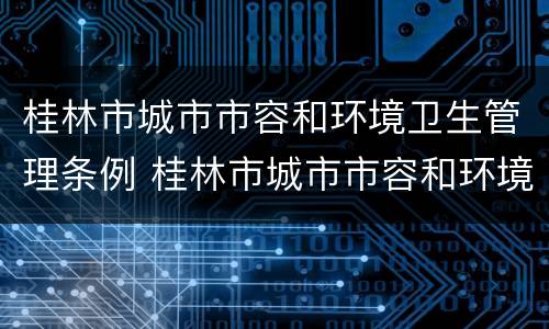 桂林市城市市容和环境卫生管理条例 桂林市城市市容和环境卫生管理条例第三十条第一款
