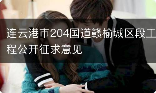 连云港市204国道赣榆城区段工程公开征求意见