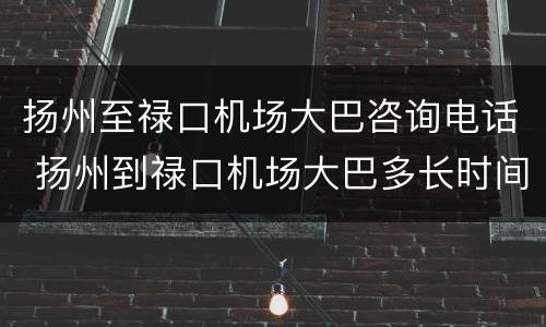 扬州至禄口机场大巴咨询电话 扬州到禄口机场大巴多长时间