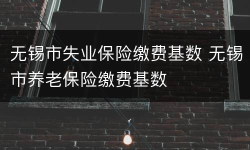 无锡市失业保险缴费基数 无锡市养老保险缴费基数