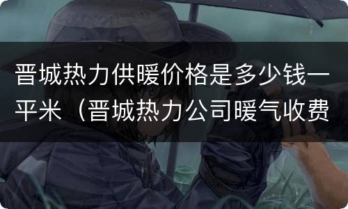 晋城热力供暖价格是多少钱一平米（晋城热力公司暖气收费标准）
