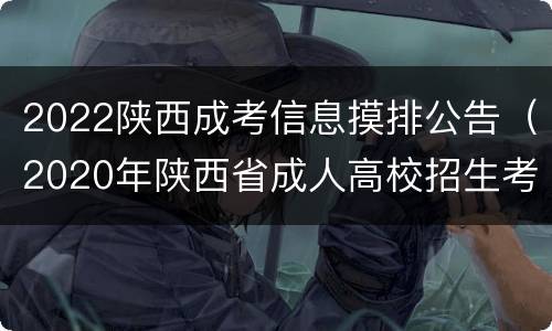 2022陕西成考信息摸排公告（2020年陕西省成人高校招生考试成绩）
