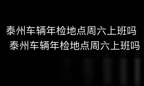 泰州车辆年检地点周六上班吗 泰州车辆年检地点周六上班吗现在
