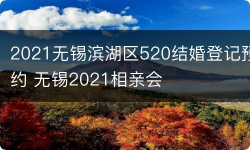 2021无锡滨湖区520结婚登记预约 无锡2021相亲会