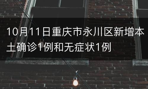10月11日重庆市永川区新增本土确诊1例和无症状1例